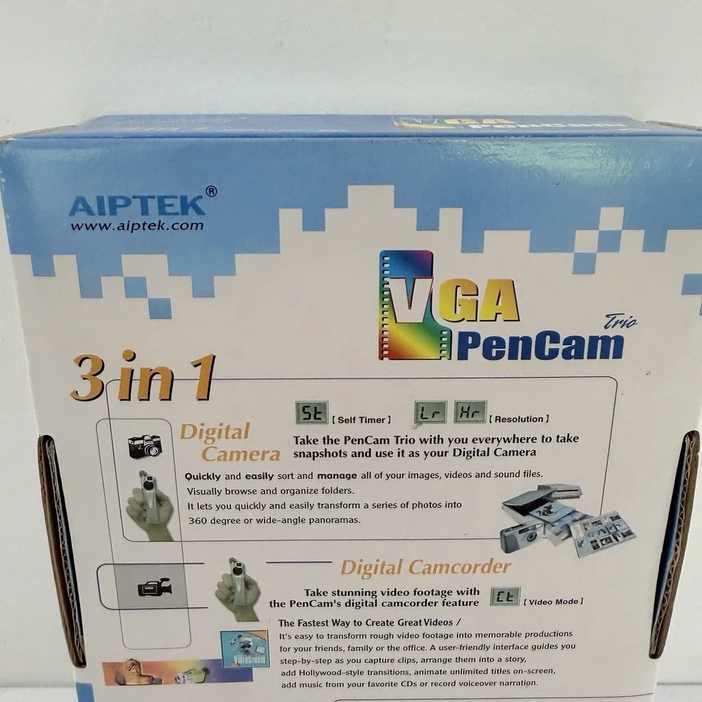 Vintage Aiptek VGA Pencam Camera Recorder 3-in-1 NEW SEALED
